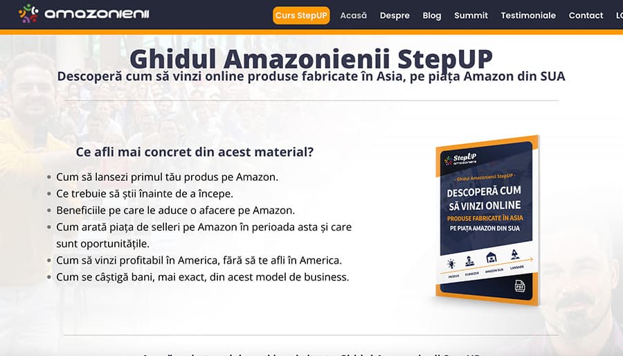 Captură din magazinul online Amazonienii