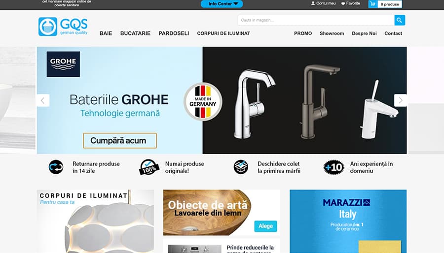 Captură din magazinul online GQS – German Quality
